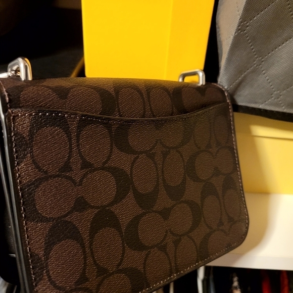 Morgan Square Crossbody In Signature Canvas With Rose Print - Picture 5 of 10